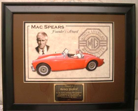 Mac Spears Funder's Award from NAMGAR