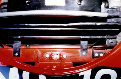 photo radiator blind on twin cam engine MGA
