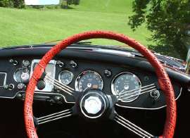 Steering wheel wrap, red