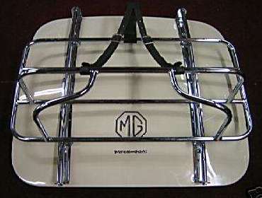 MGA luggage rack with tire mount frame