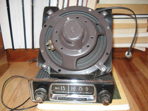 original radio (front) and loud speaker (rear)