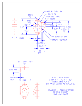 pull-off bracket drawing