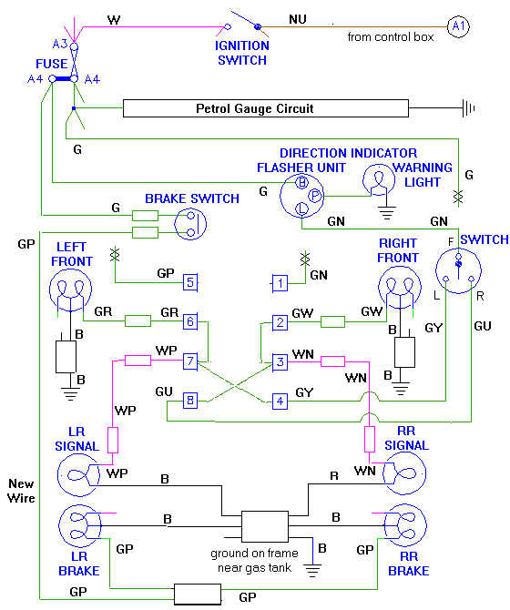 conversion diagram to delete a turn signal relay