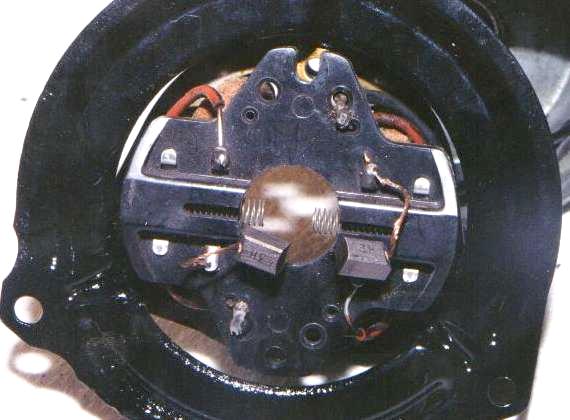 View of brush carrier plate