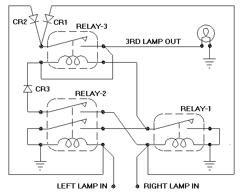 relay circuit for 3rd brake light