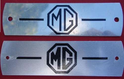 MG logo plate