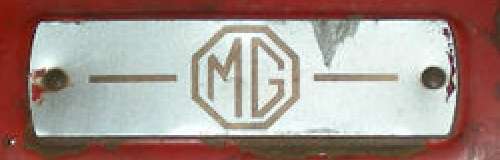 MG logo plate