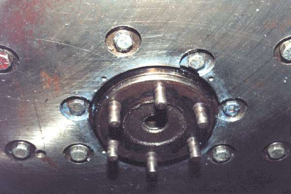 Ring and plate assembled, top quarter view