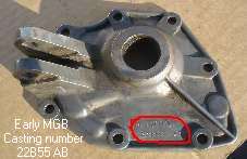 MGB 3-synchro gearbox front cover