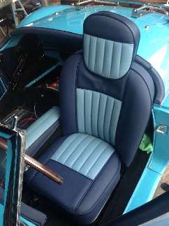 custom headrest in the MGA