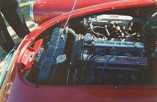 Toyota twin cam engine in MGA