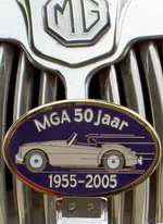 MGA 50th anniversary grille badge