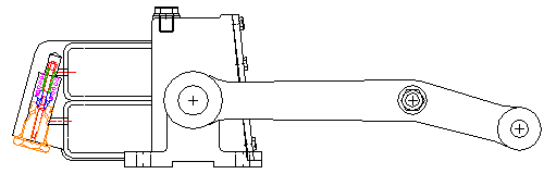 Section view of Shock absorber