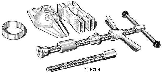 Bevel pinion bearing outer race remover (basic tool)