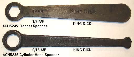 King Dick flat box wrenches