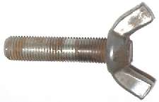 welded wing bolt made from threaded rod and a standard wing nut