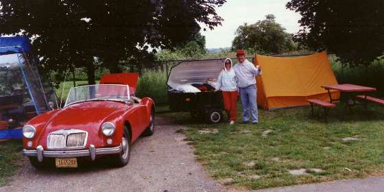 MGA with trailer camping in Seattle