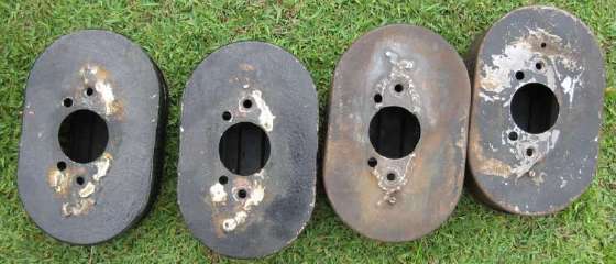 Cracked and welded air cleaner base plates
