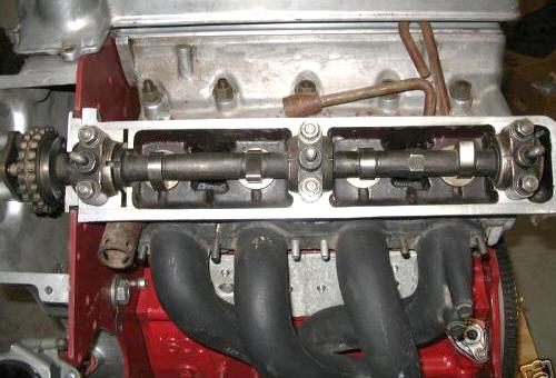MGA Twin Cam cylinder head with exhaust camshaft installed
