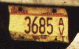 Bent license plate