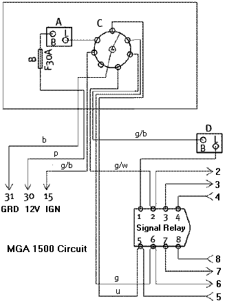 Four Way Flashers Mga 1500 Or 1600 With Switch