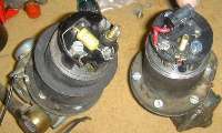 Capacitor on left, diode on right