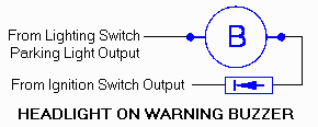 Headlight warning circuit
