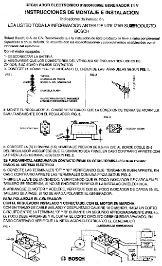 Bosch regulator instructions