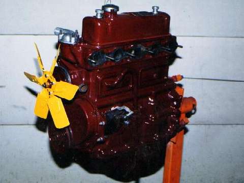 Red engine paint